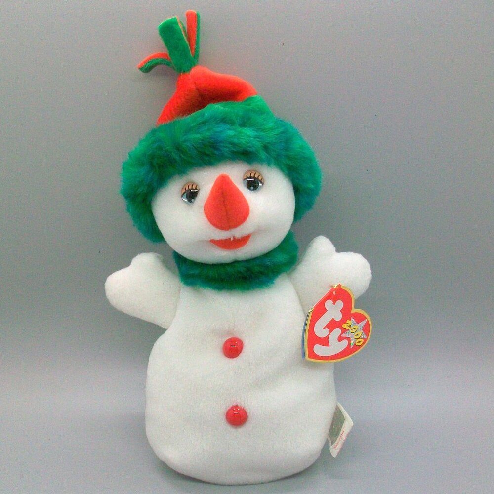 Ty Beanie Baby 2000 Snowgirl the Snowman Bean Bag Plush Stuffed Toy